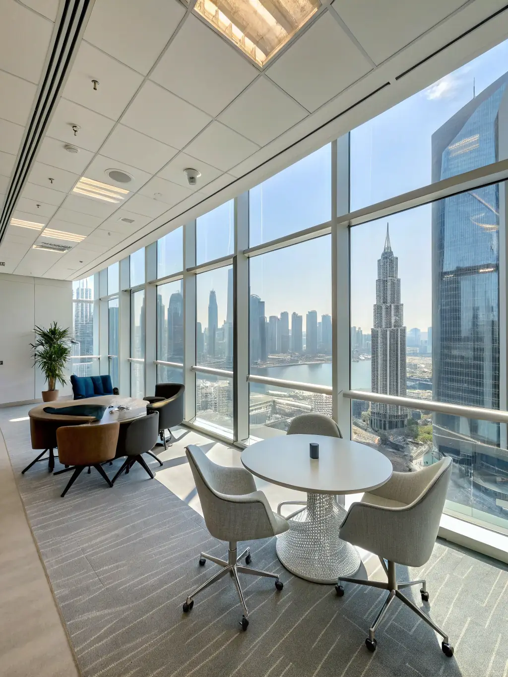 A modern office building in Dubai's Business Bay, with a focus on the sleek design and strategic location, highlighting the opportunities for commercial property investment.